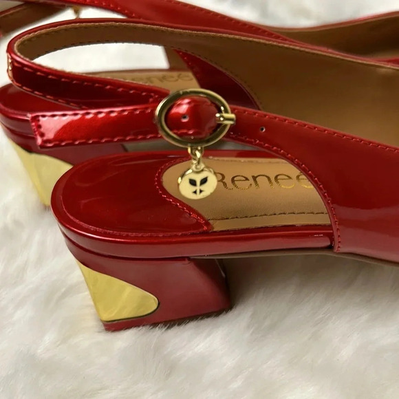 Prom,glam,shiny,2” heels,J.Renee shoe,women NEW! Shayenne,red pearl patent, - Picture 13 of 14